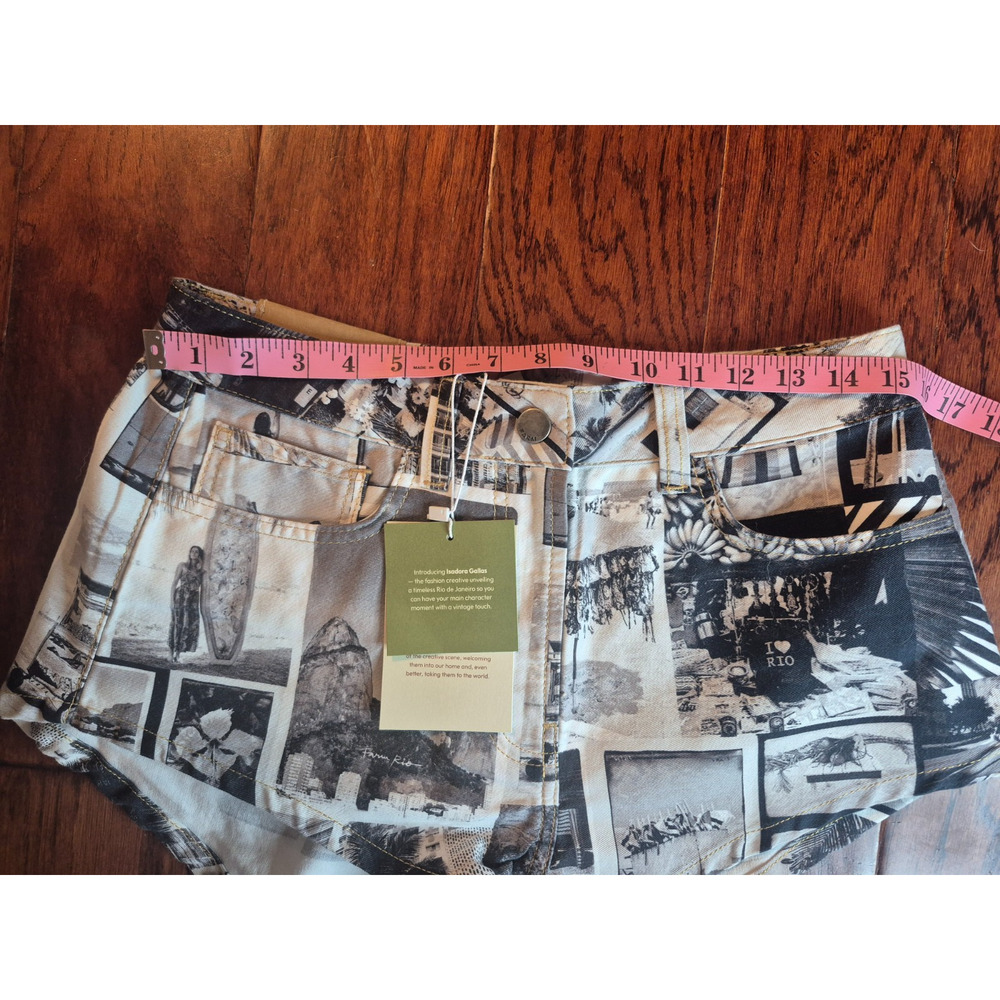 NWT Rio Noir Farm Rio Women jeans short black and white size 29 - Picture 5 of 9